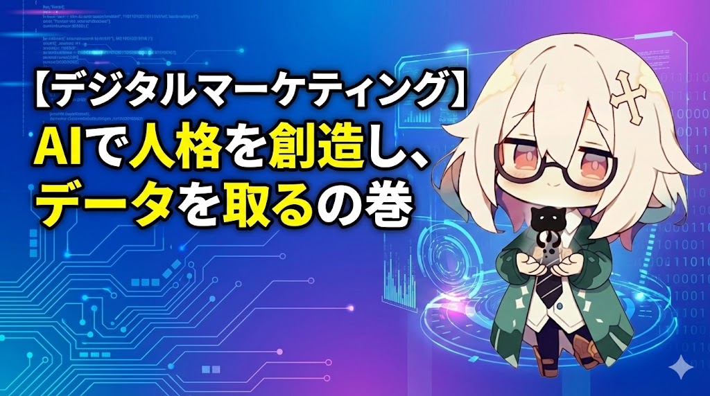 【デジタルマーケティング】AIで人格を創造し、データを取るの巻