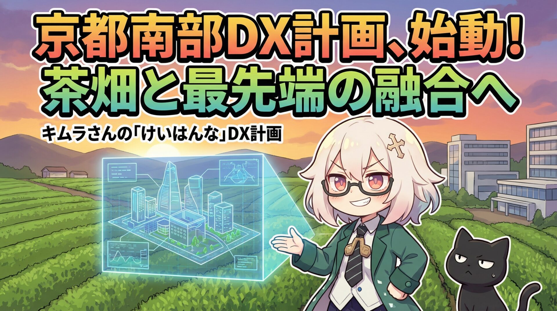 京都南部DX計画、指導！茶畑と最先端の融合へ