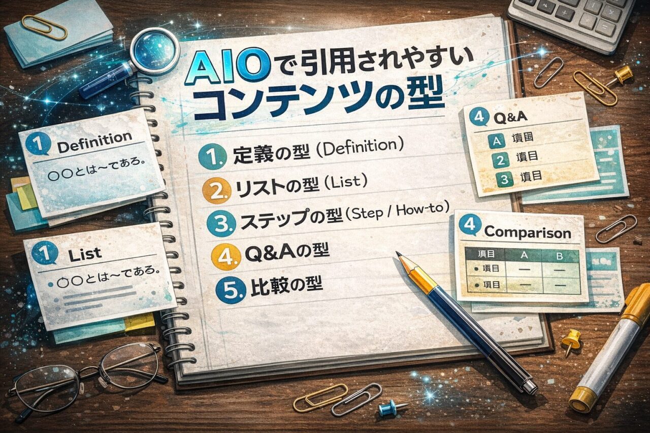 AIOで引用されやすい「コンテンツの型」の具体例