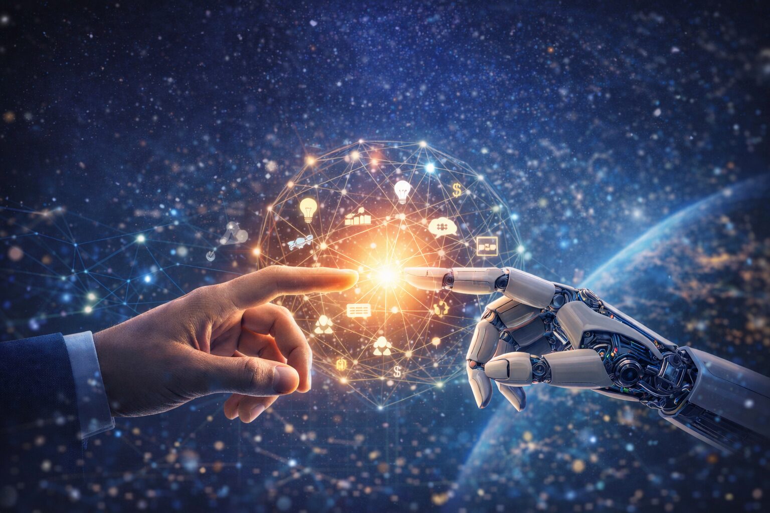 手とロボットのつながり